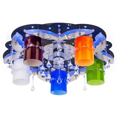 Светильник ЭкономСвет 8369/5+1BK+CR RC MIX(RBP)LED