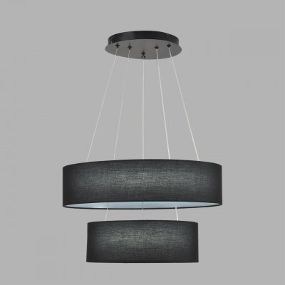 8373/55L LEDIO LN26 257 черный, металл/текстиль/силикон Люстра подвесная LED 55W 3000/4000/6000K 220V SAVA