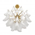 8385/9 NEOCLASSI LN золото/белый, металл/стекло Люстра E14 9*40W 220V PLUME