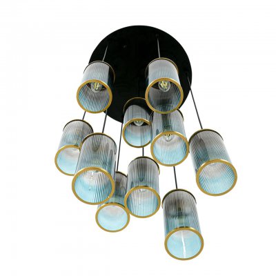 8401/10 MODERNI LN черный/античная бронза/серо-синий, металл/стекло Люстра E14 10*40W 220V MURANO