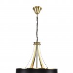 8406/9 MODERNI LN26 000 античная бронза/черный металл/текстиль Люстра E14 6*40W + G9 3*20W 220V DEMETRA