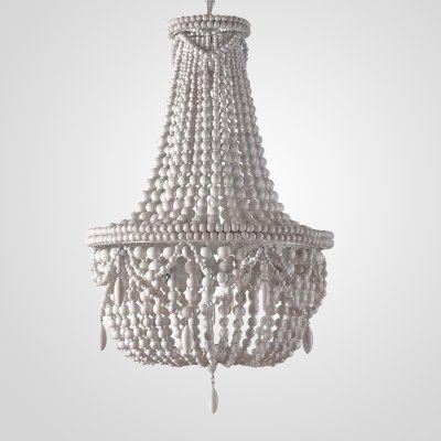 Люстра RH Anselme White Wood Large Chandelier ImperiumLoft 84548-22