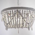 Подвесная Люстра Rh Anselme White Wood Weathered Chandelier By Imperiumloft