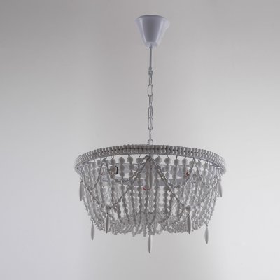 Подвесная Люстра Rh Anselme White Wood Weathered Chandelier By Imperiumloft