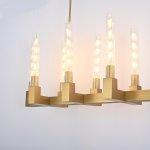 Люстра RH CANELLE Linear Chandelier 12 Modern Brass ImperiumLoft 84598-22