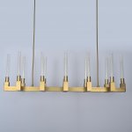 Люстра RH CANELLE Linear Chandelier 12 Modern Brass ImperiumLoft 84598-22