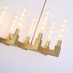 Люстра RH CANELLE Linear Chandelier 12 Modern Brass ImperiumLoft 84598-22