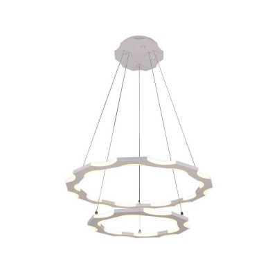 Подвесной светильник ТОР-БАЙТ белый d67,5+43,7 h110 Led 96W (4000K) с пультом ДУ, функция Sleep Kink light 8503,01