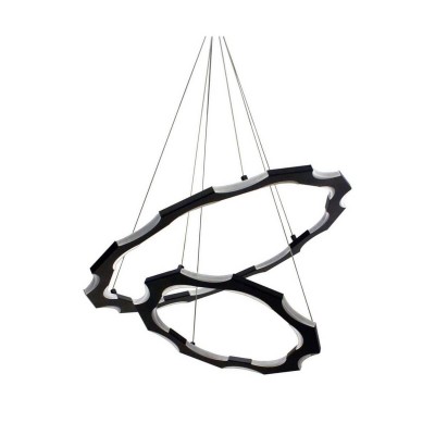 Подвесной светильник ТОР-БАЙТ черный d67,5+43,7 h110 Led 96W (4000K) с пультом ДУ Kink light 8503,19