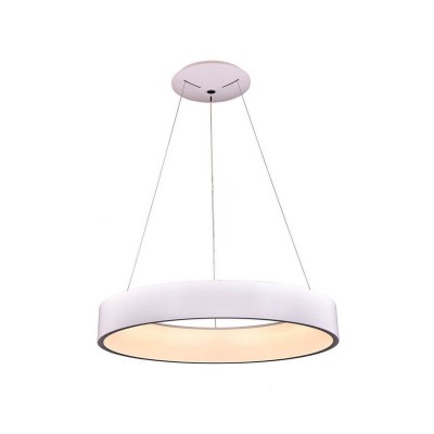 Подвесной светильник диммируемый КРЕЙС белый D60 h120 Led 72W (3000-6000K) с пультом ДУ Kink light 8507,01 Подвесной светильник диммируемый КРЕЙС белый D60 h120 Led 72W (3000-6000K) с пультом ДУ Kink light 8507,01