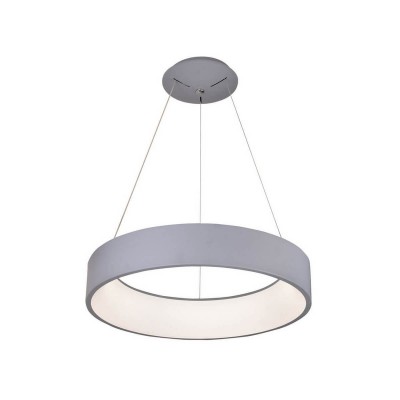 Подвесной светильник диммируемый КРЕЙС серый D60 h120 Led 72W (3000-6000K) с пультом ДУ Kink light 8507,16