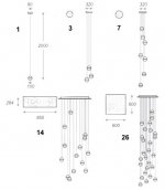 Светильник Bocci 14.1 Single Bubbles Led Crystal Glass 1 Ball ImperiumLoft 85101-22