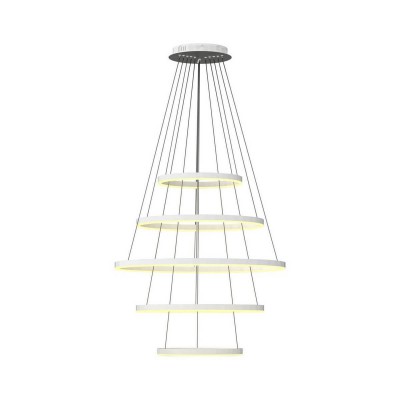 Подвесной светильник ТОР белый d40+60+80+60+40 h160 Led 140W (4000K) Kink light 8535,01