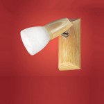 Спот AOSTA 1X40W(E14) бук / алебастр Eglo 86535