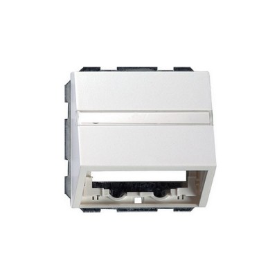 Gira S-55 Бел глянц Накладка с опорной пласт для розеток средств связи, с шильдиком (G87003)