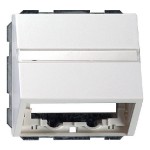 Gira S-55 Алюминий Накладка с опорной пласт для розеток средств связи, с шильдиком (G87026)