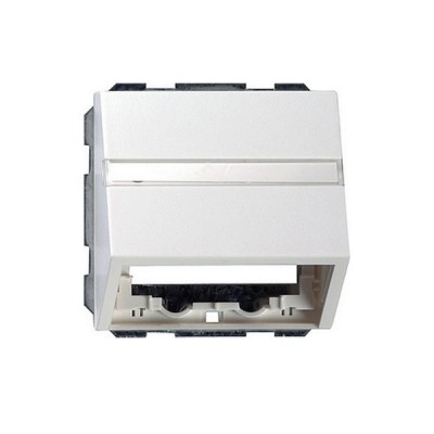 Gira S-55 Бел Накладка с опорной пласт для розеток средств связи, с шильдиком (G87027)