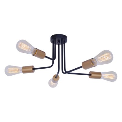 Светильник ЭкономСвет 87211/5BK+GD