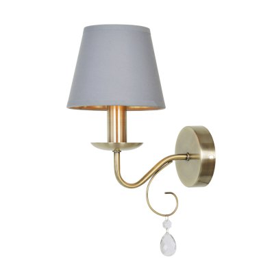 Светильник бра Классические с хрусталем Экономсвет 87242/1wAB PUR Светильник бра Классические с хрусталем Экономсвет 87242/1wAB PUR