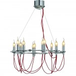 Люстра с красными проводами Divinare 8777/02 LM-12 CAPILLARI