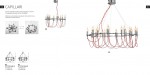 Люстра с красными проводами Divinare 8777/02 LM-12 CAPILLARI