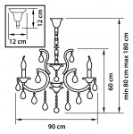 Люстра подвесная Lightstar 879127 Champa nero