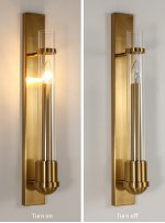 Настенный светильник 88042W brass