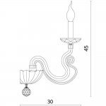 Светильник настенный Divinare 8825/03 AP-1 CIGNO