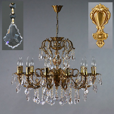 

Люстра Ambiente 8888/12 AB Leaf crystal, 8888/12 AB Leaf crystal