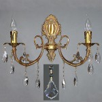 Светильник бра Ambiente 8888/2 AB Leaf crystal