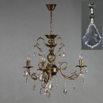 Люстра Ambiente 8888/3 PB Leaf crystal