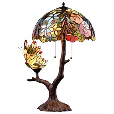 893-804-03 VELANTE Стиль Tiffany светильник настольный, E27, 3x60W