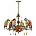 894-803-09 VELANTE Стиль Tiffany светильник подвесной, E27, 9x60W