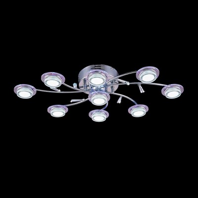 Светильник Eurosvet 90000/9 хром/синий+красный+фиолетовый Светильник Eurosvet 90000/9 хром/синий+красный+фиолетовый