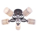 Потолочный светильник Экономсвет 90250/5BK+CR WT