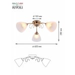 Люстра Rivoli Roswita 9052-303 3 х Е27 60 Вт классика