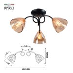 Люстра Rivoli Emilia 9095-303 3 * Е27 60 Вт модерн