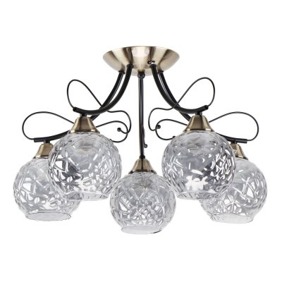 Люстра классическая Экономсвет 91036/5AB+BK GR Люстра классическая Экономсвет 91036/5AB+BK GR