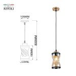 Светильник подвесной (подвес) Rivoli Monique 9105-201 1 * Е27 60 Вт модерн потолочный