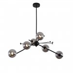 Люстра 9303P-6 black/smoky