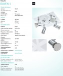 Светильник спот Eglo 93178 DAVEN 1