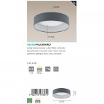 Настенно-потолочный светильник Eglo 93395 PALOMARO 320мм антрацит