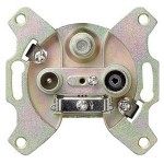 Gira Мех Розетка TV-FM-SAT оконечная, затухание 2дБ (G93700)