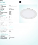Встраиваемый и накладный светильник Eglo 94058 FUEVA 1