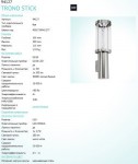 Светильник уличный Eglo 94127 TROнет STICK