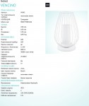 Настольная лампа Eglo 94342 VENCINO