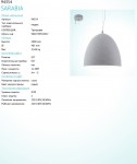 Светильник подвесной Eglo 94354 SARABIA