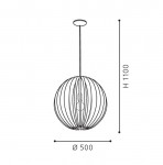 Светильник подвесной из ламелей 500мм Eglo 94439 COSSANO