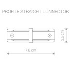 Трековая система Nowodvorski PROFILE STRAIGHT CONNECTOR BLACK 9453