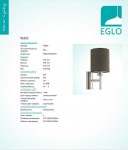 Текстильный светильник бра Eglo 94927 PASTERI